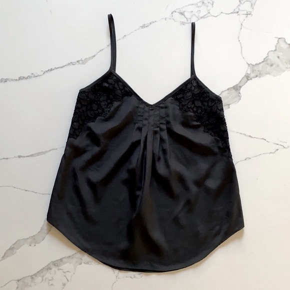 Talula Black Lace Trim Flow Tank Top - Picture 1 of 7